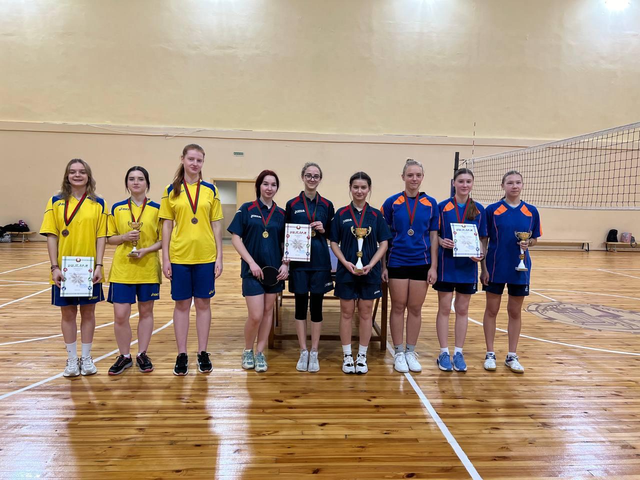 City Table Tennis competitions as part of the Spartakiad of college students among juniors